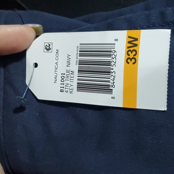 Nautica Men's Classic Fit Flat Front Stretch Solid Chino Deck Short - Picture 4 of 5